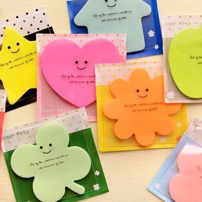韓國創意文具可愛糖果色便利貼便條紙便簽本子留言條學生獎品禮物